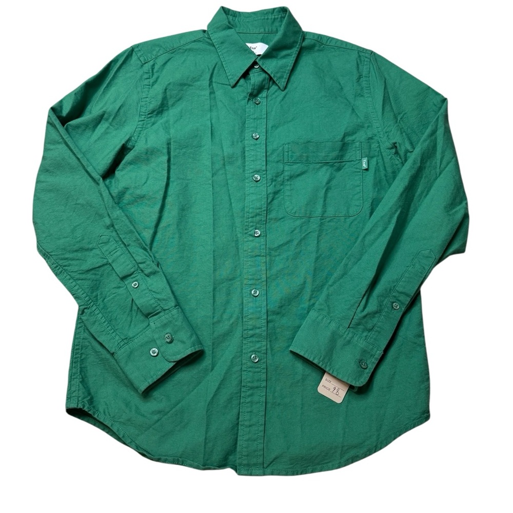 Tna Aritzia Green Button-Up Shirt Long Sleeve Casual Top Size XS